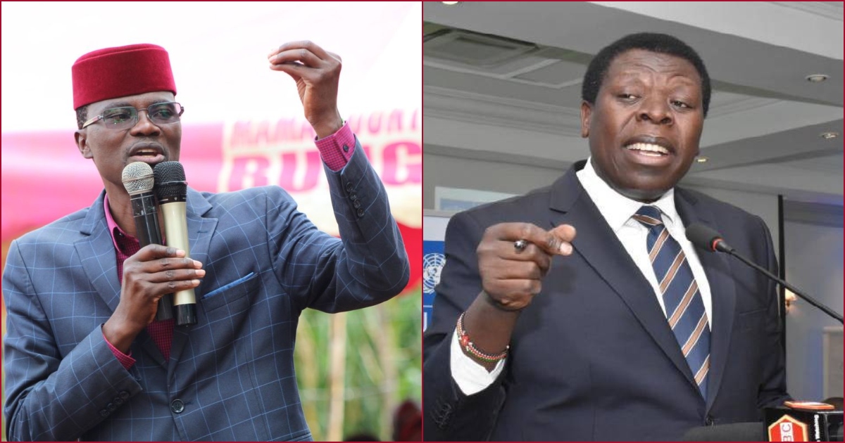 Collaged photos of Kimililli MP Didmus Barasa and DAP-K party leader Eugene Wamalwa.